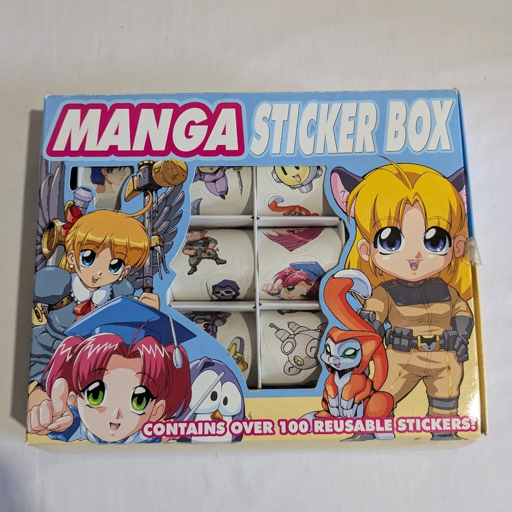 Manga Sticker Box 100 Reusable Stickers  Boxed Set Complete Anime